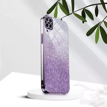 Роскошный чехол с градиентным блестящим покрытием A 12 22 для Samsung Galaxy A12 A22 4G A22S 5G, женский силиконовый чехол на заднюю панель, бесплатная доставка Galaxy A12 (4G 5G) синий