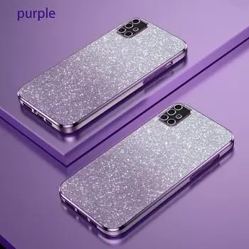 Роскошный чехол с градиентным блестящим покрытием A 51 71 31 03 для Samsung Galaxy A51 A71 A03s A31 A21s 4G, женский силиконовый защитный чехол на заднюю панель A51 4G фиолетовый