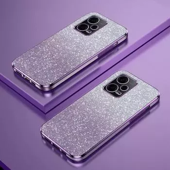 Роскошный чехол с градиентным блестящим покрытием для Xiaomi Redmi Note 13 12 Pro 12S 11 10 9 9S Redmi 13C 12C 10C K60 K50, силиконовая задняя крышка Redmi K70E чёрный