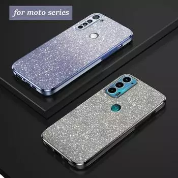 Роскошный чехол с градиентным блестящим покрытием для Motorola Moto Edge 20 30 G8 G9 Play Plus E7 E20 E6S E22 E32 E13, чехол G9play Edge20 Moto G60 синий