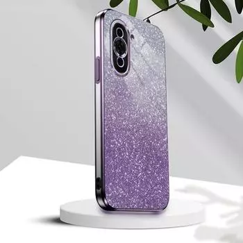 Роскошный чехол с градиентным блестящим покрытием для Huawei Nova Y91 Y90 Y60 Y61 Y70 Nova 11 11i 10 9 8 7 6 5T SE 8i Pro силиконовая задняя крышка Huawei Nova 6 5G фиолетовый