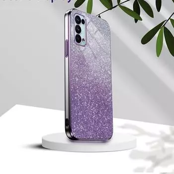 Роскошный чехол с градиентным блестящим покрытием для OPPO A98 A5 A9 A7 A8 A31 A54S Reno 10 9 8 8T 7 6 5 Lite A2 Pro, силиконовая задняя крышка OPPO Reno 8 5G чёрный