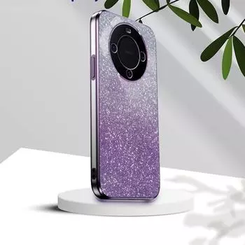 Роскошный чехол с градиентным блестящим покрытием для Huawei P30 P60 P50 P40 Lite PM Mate 60 50 40 30 Pro Y6P Y7A Y7, силиконовая задняя крышка Huawei P50 чёрный