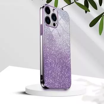 Роскошный чехол с градиентным блестящим покрытием для Iphone 15 14 13 12 11 Pro Max Mini, силиконовая защитная задняя крышка X XS Max Xr 6 7 8 Plus for iphone 14 синий