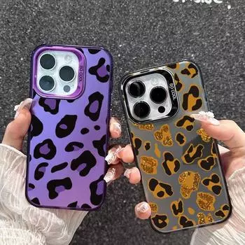 Роскошный чехол с леопардовым принтом для iPhone 16 Samsung A55 A35 S24 FE Xiaomi Redmi Note 13Pro 14C Huawei Honor 200, противоударный чехол-бампер для телефона с защитой от царапин Samsung A54 5G