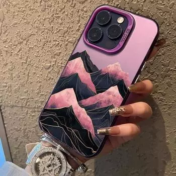 Роскошный чехол с пейзажем для iPhone 16 Pro Samsung A55 A35 S24 FE Xiaomi Redmi Note 13 Pro 14C Huawei Honor 200 противоударный чехол-бампер для телефона с защитой от царапин Samsung A54 5G