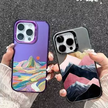 Роскошный чехол с пейзажем для iPhone 16 Samsung A55 A35 M35 S24 FE Xiaomi Redmi Note 13Pro 14C Huawei Honor 200 противоударный чехол-бампер для телефона с защитой от царапин Samsung A54 5G