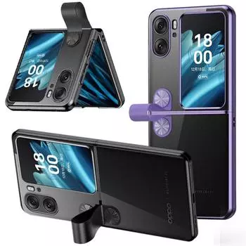 Роскошный чехол с покрытием для Oppo Find N2, чехол-раскладушка с кожаным ремешком, подставка-держатель, чехол для Oppo Find N2, флип, 5 г, чехол для телефона, капа Find N2 Flip фиолетовый