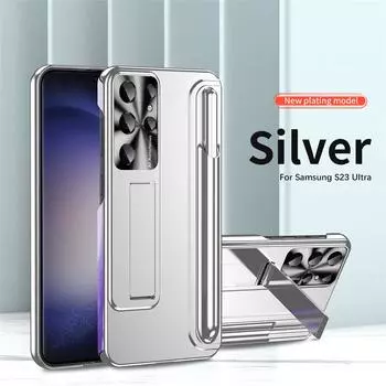 Роскошный чехол с покрытием для Samsung Galaxy S23 Ultra Plus 5G, чехол с защитой камеры S Pen, противоударные чехлы для телефонов, чехлы For S23 Plus