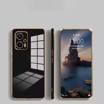 Роскошный чехол с покрытием для Xiaomi 14T 13T Poco X5 Pro Redmi Note 14 Pro 13 12 11 Pro 10, глянцевый противоударный чехол для телефона цвета конфеты Redmi Note 10 Pro 4G чёрный