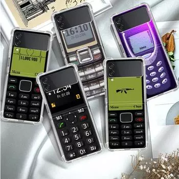 Роскошный чехол с принтом для смартфона для Samsung Galaxy Z Flip 3 4 5g Funda Z Flip3, прозрачный жесткий противоударный чехол для ПК, чехол для телефона Samsung Z Flip 5G