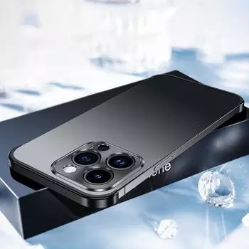 Роскошный чехол с защитной угловой накладкой для объектива и металлической рамкой для iPhone 15 14 Pro Max, противоударный чехол для телефона на iPhone 12 13 14 For iPhone 12 чёрный
