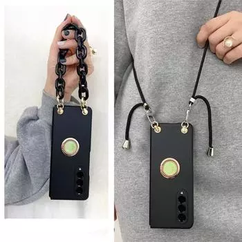 Роскошный чехол-шнур для браслета через плечо для Samsung Galaxy Z Fold 3 Z Fold 2 5g W21, чехол-держатель с кольцом, Funda Galaxy Z Fold 4 Capa For Galaxy Z Fold 2