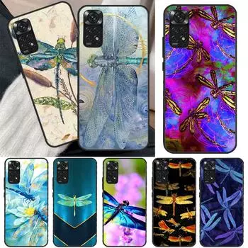 Роскошный чехол со стрекозой для Xiaomi Redmi Note 11 10 Pro 8 9 9S 10S 11S 9A 9C 10A 10C K40 K50 игровой чехол Redmi K50 Gaming