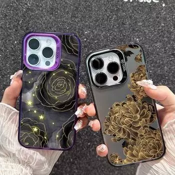 Роскошный цветочный чехол для iPhone 16 Samsung A55 A35 M35 S24 FE Xiaomi Redmi Note 13 Pro 14C Huawei Honor 200 противоударный чехол-бампер для телефона с защитой от царапин Samsung A54 5G