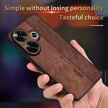 Роскошный деловой чехол из натуральной кожи для телефона Xiaomi Redmi Turbo 3, противоударный мягкий чехол в стиле ретро с полной защитой Redmi Turbo 3 чёрный