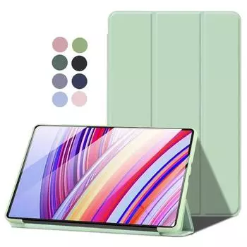 Роскошный деловой кожаный чехол-книжка для планшета Redmi Pad Pro 12,1 дюйма Xiaomi Poco Trifold Candy Solid Color PU Soft Skin Feel противоударный защитный чехол Redmi Pad Pro 12.1 чёрный