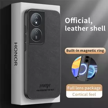 Роскошный деловой кожаный мягкий каркасный магнитный чехол для Honor X7B HonorX7B чехлы для телефонов Capa противоударный защитный чехол For Honor X7B коричневый