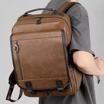 Роскошный деловой мужской рюкзак большой емкости, дорожный рюкзак, повседневный студенческий школьный рюкзак, водонепроницаемая мужская сумка для ноутбука чёрный