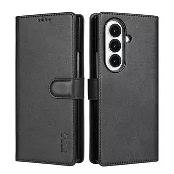 Роскошный деловой откидной кожаный кошелек-чехол для телефона с держателем для карт для Samsung Galaxy Z Fold 7 6 5 4 3, противоударная защитная крышка, однотонный чехол Galaxy Z Fold7