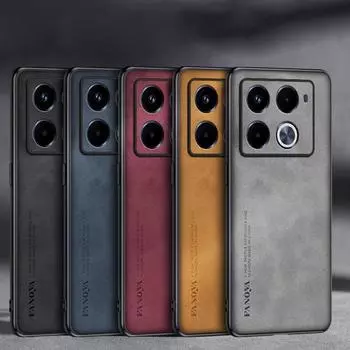 Роскошный деловой ретро кожаный чехол для телефона Infinix Hot 50 Pro Plus Note 40 Pro Plus Hot 50 4G 5G противоударный защитный чехол для предотвращения падения Infinix Hot 50 Pro+ Plus чёрный