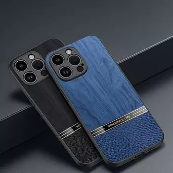 Роскошный деревянный кожаный чехол для телефона iPhone 15 14 13 12 11 Pro Max XS MAX XR X 7 8 Plus Anti Drop Business мягкий силиконовый чехол for iphone 12Pro Max бежевый