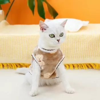 Роскошный дизайн кардигана Одежда для кошек Толстовка для кошек Зимняя жилетка для домашних животных Одежда для маленьких собак Куртка теплая для щенков Свитер Одежда для котят XS