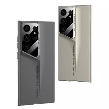 Роскошный дизайн лезвия, жесткий противоударный чехол для телефона из ПК для Samsung Galaxy S23 S24 Ultra, защитный чехол для камеры Samsung S22 Ultra чёрный