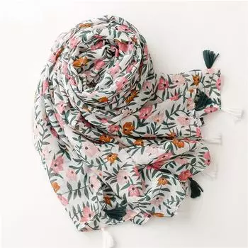 Роскошный дизайн, принт, теплый шарф, популярная бандана Four Seasons, новая мода, 180X90 см, большая шаль, женские хлопковые и льняные шарфы 180X90CM