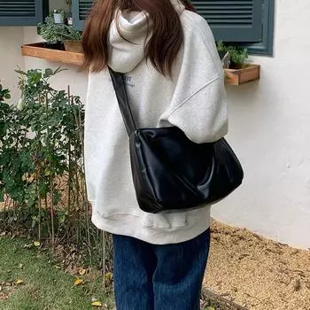 Роскошный дизайн PU кожа женские сумки через плечо подмышки повседневные однотонные сумки большой емкости с верхней ручкой женские сумки через плечо