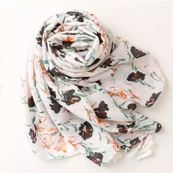 Роскошный дизайн, теплый шарф с принтом, новая мода, 180X90 см, большая шаль, женские хлопковые и льняные шарфы, популярная бандана Four Seasons 180X90CM