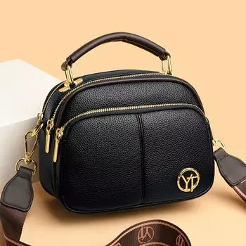 Роскошный дизайн, трехслойная молния, маленькие сумки, большая вместимость, искусственная кожа, сумка через плечо для женщин, дамские сумки через плечо для отдыха