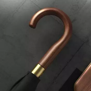 Роскошный длинный зонт 16 К, мужской ветрозащитный деревянный автоматический зонт от дождя, женский сильный большой зонт от солнца, зонтик для гольфа на открытом воздухе тёмно-синий