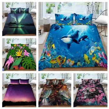 Роскошный домашний комплект постельного белья, пододеяльник и наволочка, 2/3 пуха, пододеяльник, украшение для дома, постельные принадлежности UK Single 135x200cm