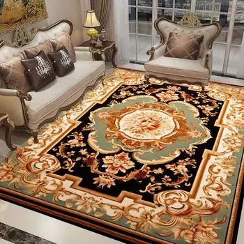 Роскошный европейский ковер для гостиной, большой площади, дивана, коврики для пола, нескользящий ковер для украшения спальни, моющийся коврик для гостиной 60x90cm door mat