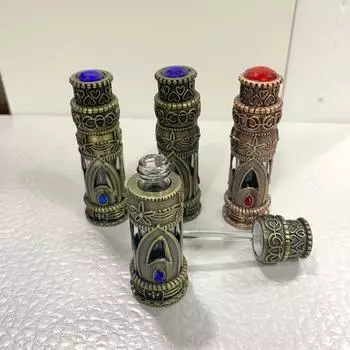 Роскошный флакон для духов, флакон-капельница для эфирного масла, многоразовый флакон, пустой контейнер для косметики 6ml