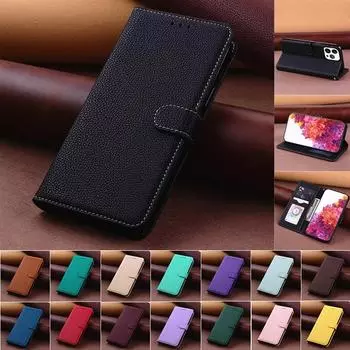 Роскошный флип-чехол-бумажник из искусственной кожи для Xiaomi Redmi 10 10A 10C 9A 9C NFC Note 9 9S 10S 11S 10 11 Pro 9T POCO X3 M4 Pro Mi 11 Lite A2 A1 A3 Redmi 4A чёрный
