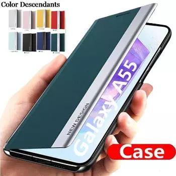 Роскошный флип-чехол для Samsung Galaxy A55 5G A35A54 A34 A14 A33 A15 A12 A13 A52S A52 A32 A53 A24 противоударный кожаный чехол для книги Galaxy A54 5G чёрный