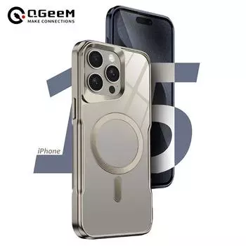 Роскошный гальванизированный магнитный чехол TPU с мягкой рамкой для iPhone 11 12 13 14 15 16 Pro Max, ударопрочный чехол, акриловая прозрачная задняя крышка iPhone 11 чёрный