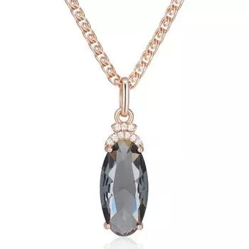 Роскошный геометрический кулон для женщин, ожерелье, серое большое цирконовое ожерелье, золотые аксессуары, ювелирные изделия для свадебной вечеринки серый