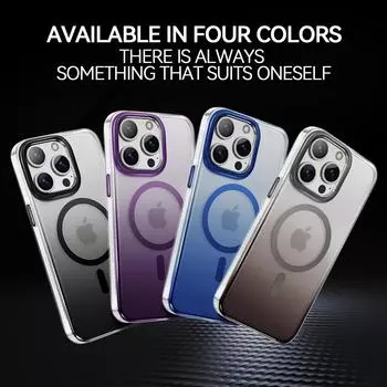 Роскошный градиентный лазерный чехол Aurora для Magsafe для iPhone 16 Plus 15 14 13 Pro Max, цветной бампер с беспроводной зарядкой, роскошный неоновый цветной чехол For iphone 16 чёрный