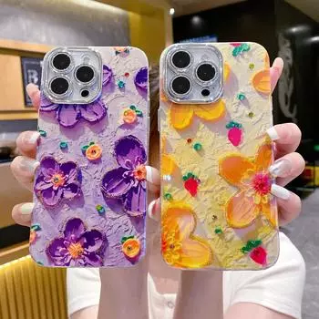 Роскошный градиентный лазерный чехол для телефона с мультяшным рисунком для iPhone 11 12 13 14 15 Pro Max 15Pro противоударный мягкий чехол IMD iPhone 15 Pro Max
