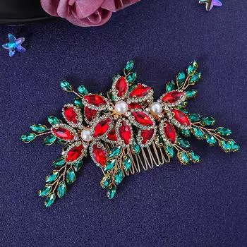 Роскошный хрустальный гребень для волос ручной работы, жемчужная повязка на голову, тиара для женщин, выпускной вечер, свадебные аксессуары для волос, ювелирные изделия, гребень, тиара