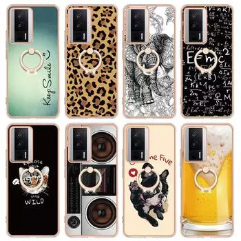 Роскошный IMD гальванический каркас противоударный чехол из ТПУ для телефона с металлическим кольцом-подставкой для Redmi Note 12S 11S 12Pro/Xiaomi 11 Lite/13 Lite/POCO F5/POCO X5 Redmi Note 11E Pro