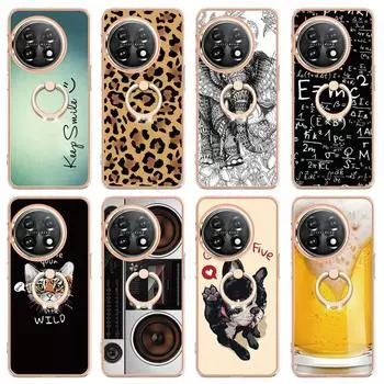 Роскошный IMD гальванический каркас противоударный чехол из ТПУ для телефона с металлическим кольцом-подставкой для OnePlus 11/OnePlus Nord N300 N20 N30/OnePlus CE 3 Lite 5G OnePlus Nord N20 5G Globa