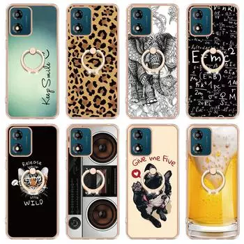 Роскошный IMD гальванический каркас противоударный чехол из ТПУ для телефона с металлическим кольцом-подставкой для Motorola Moto E20/E30/E40/E13/G53/E32/E32S/G Play/G Power/G Pure Moto G Power 2022