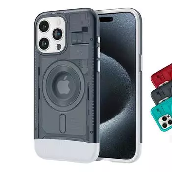 Роскошный классический чехол C1 Magsafe для iPhone 16 Pro Max 15 14 13 Ultra Hybrid AC1 жесткий магнитный беспроводной зарядный противоударный защитный чехол с коробкой for iPhone 16 чёрный