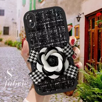 Роскошный классический чехол для телефона из ткани с цветочным узором для iPhone 15 14 13 12 Pro Max Samsung Galaxy S23 Ultra S20 FE A52 Redmi Xiaomi POCO Мягкий чехол iPhone 11 Pro Max