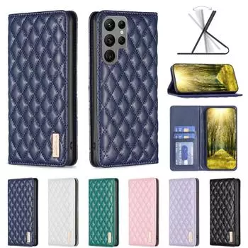 Роскошный классический кожаный чехол Diamond-Type Lattice Brand для Motorola Moto G85 G84 G54 G34 G24 G14 G04 G73 G53 G23 G13 чехол-кобура для телефона с откидной крышкой Motorola Moto G35 5G белый