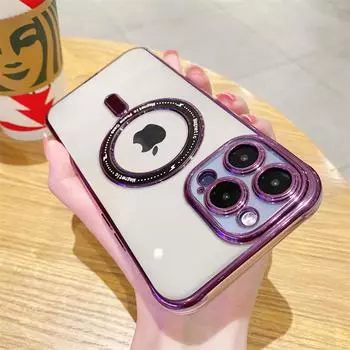 Роскошный классический магнитный чехол с покрытием для Magsafe, чехол для беспроводной зарядки для Iphone 14 13 12 11 Pro Max Plus, противоударный чехол-бампер For iPhone 11